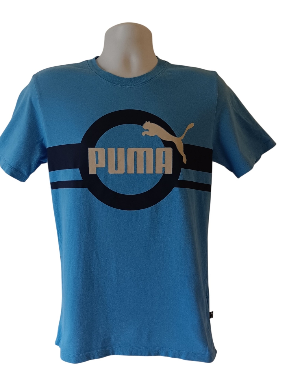Puma men's light blue short-sleeve activewear t-shirt size S